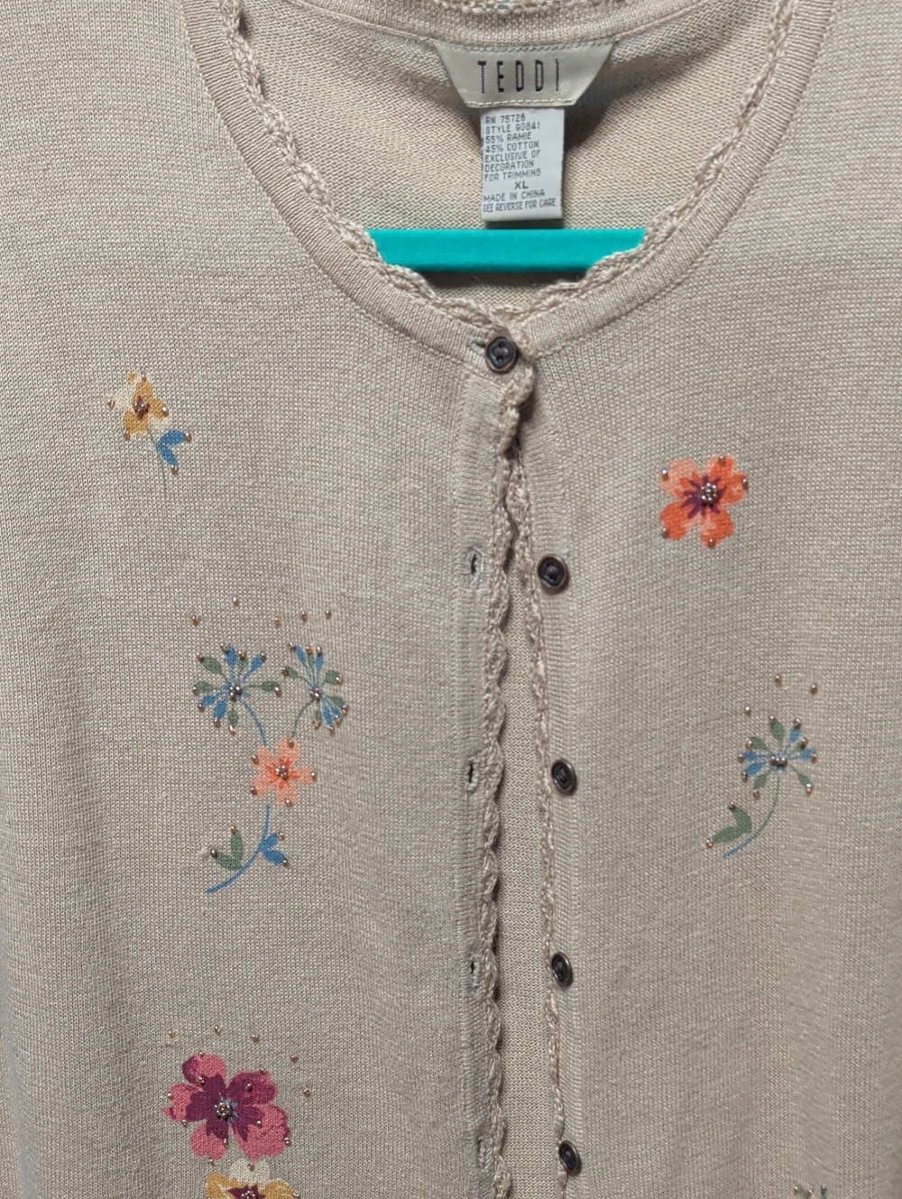 Teddi short sleeve button down sweater